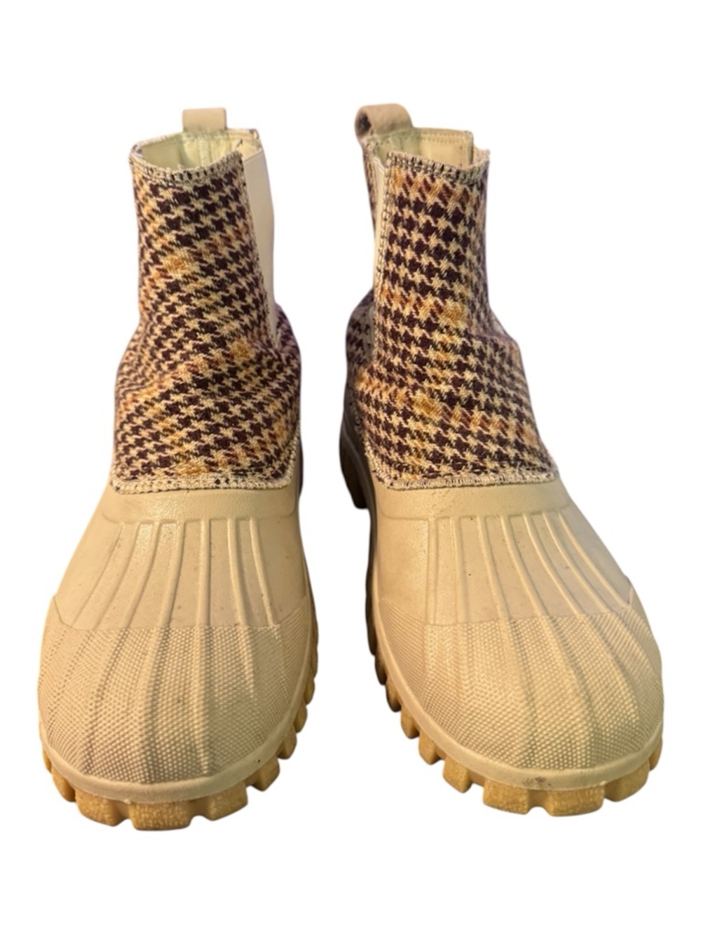Diemme Balbi Houndstooth Chelsea Boots Lug Sole Italian Designer Duck Boot 38 7 - Picture 3 of 6